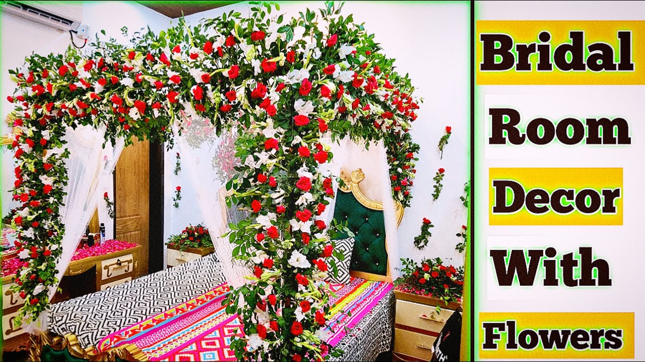 First Night Wedding Room Decoration | Flowers| Khan Decoration Malakwal ||