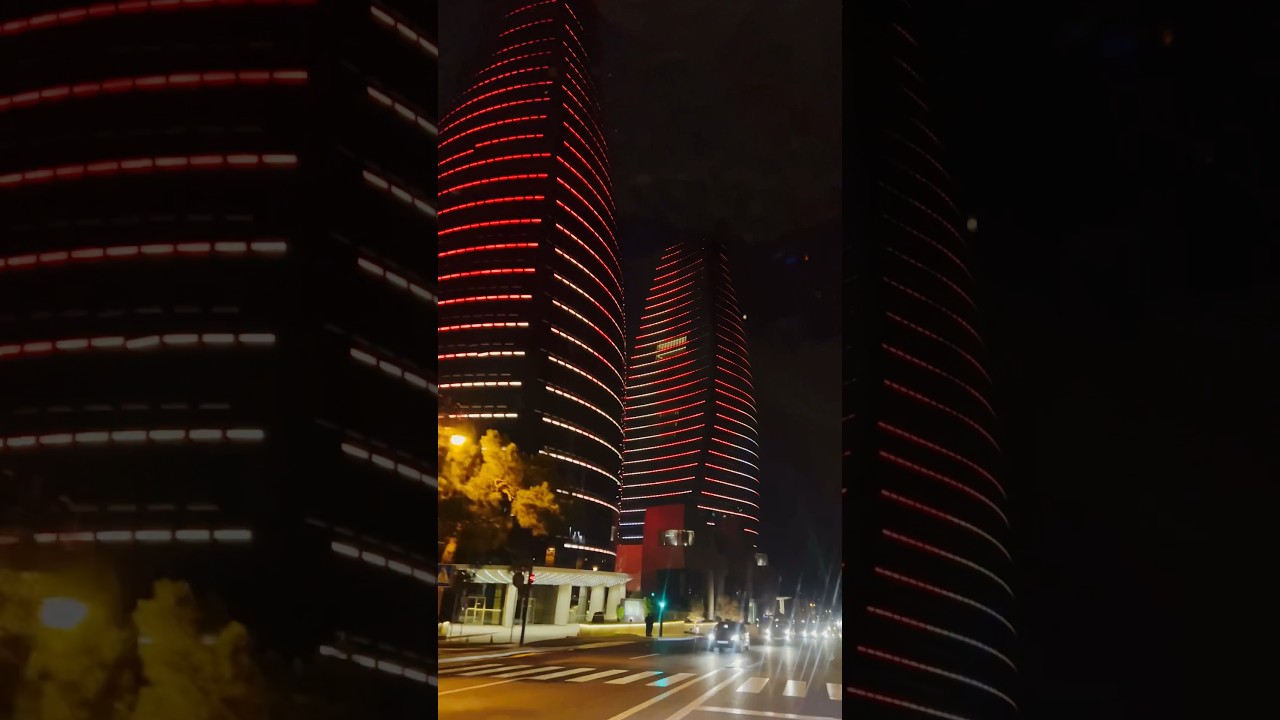 Night lights Baku Flame Towers / Ночной Баку