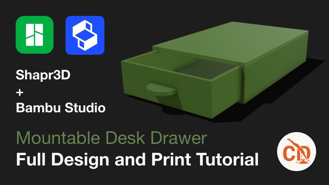Shapr3D Tutorial for Beginners &ndash; Design a Mountable Drawer Step-by-Step | 3D Printing Project