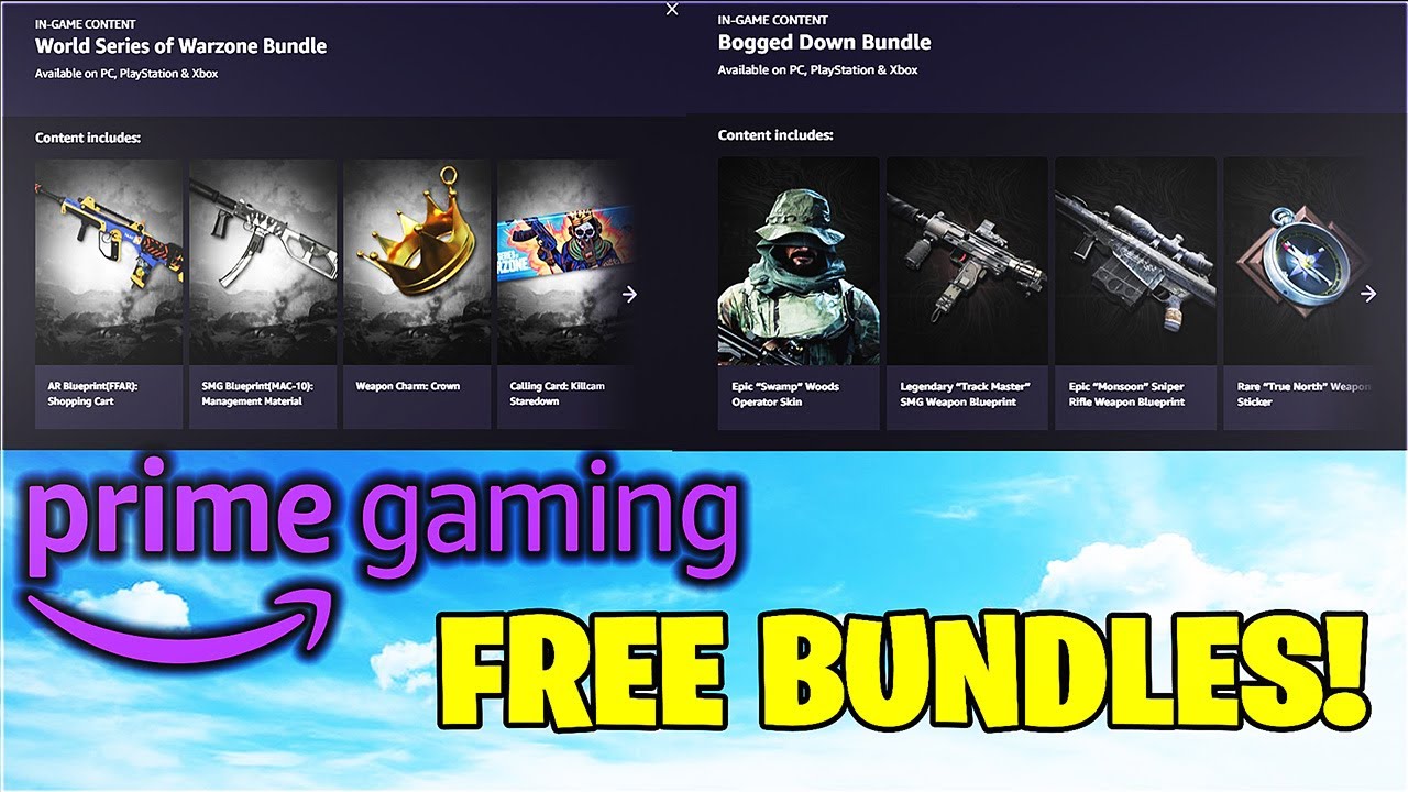 NEW FREE *EXCLUSIVE* World Series Of Warzone TWITCH PRIME Gaming Bundles (Amazon Bogged Down Bundle)