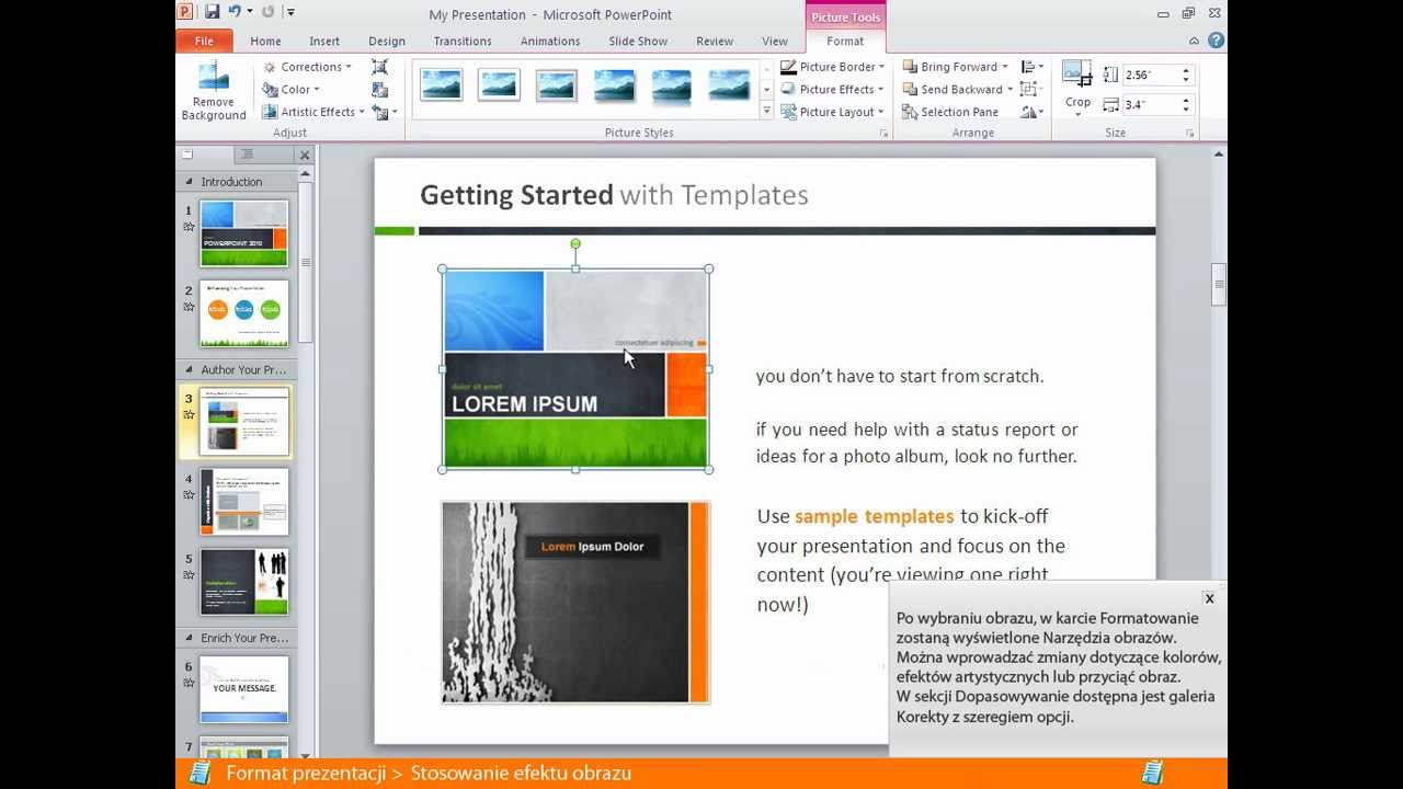 PowerPoint 2010 Format prezentacji