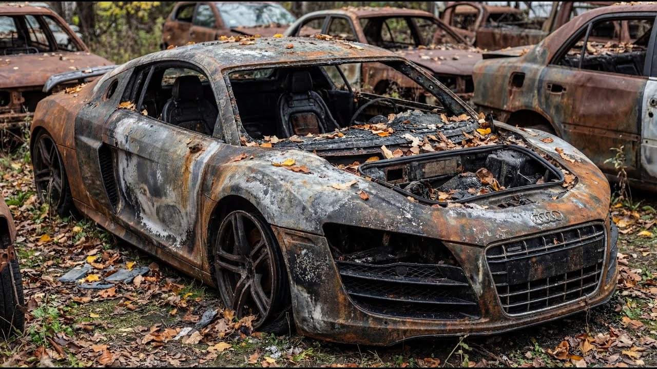 ASMR Car Restoration! 2012 Audi R8 Full Restoration from Burnt to New