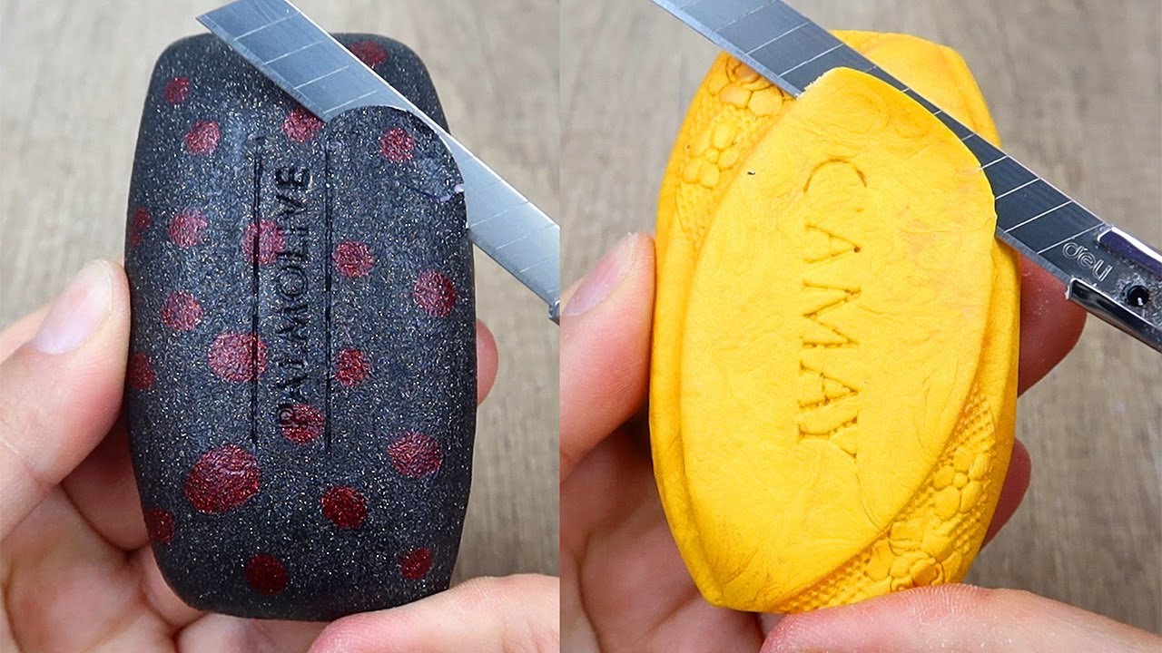 Relaxing Soap Cutting ASMR. Satisfying Soap and lipstick cutting. Corte de jabón - 927