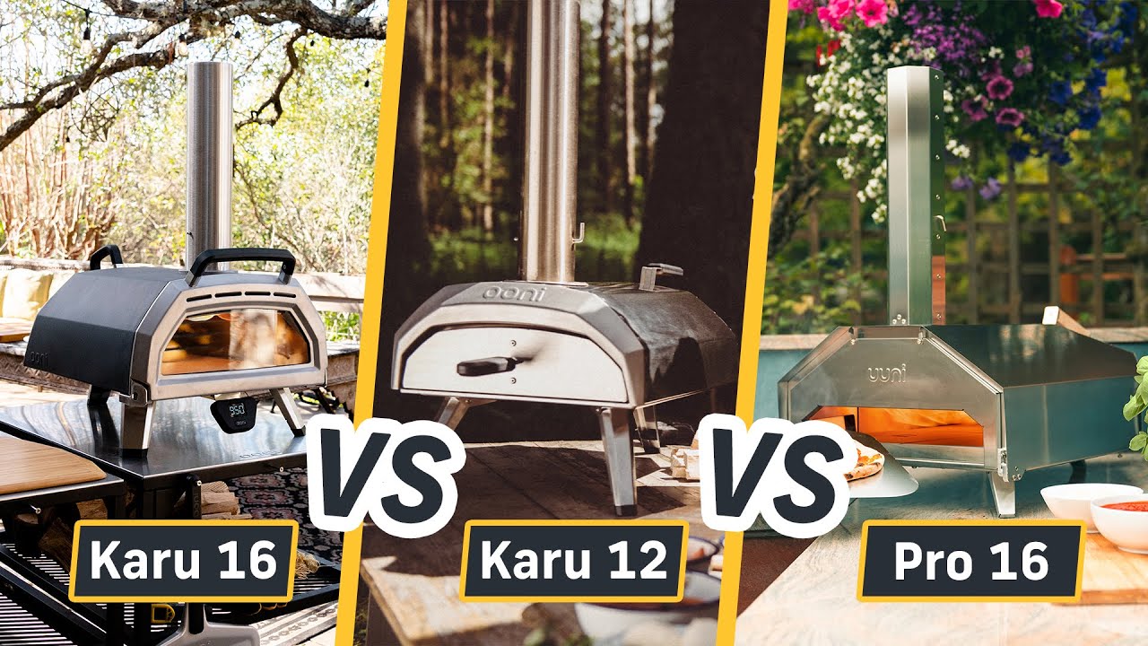 Ooni Karu 16 Pizzaofen VS Karu 12 VS Pro 16 - Wir vergleichen die technischen Daten der Pizzaöfen