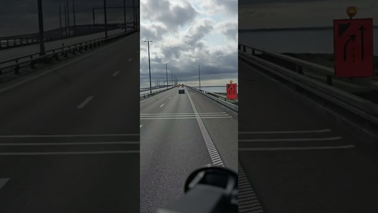 Crossing the Oresund Bridge and Tunnel from Copenhagen to Malmo