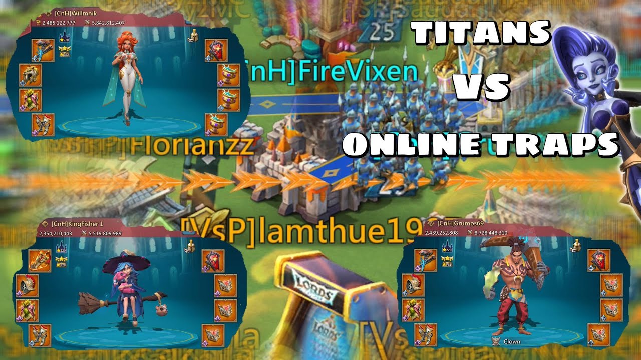 SGE EMPEROR AND TITANS VS ONLINE RALLY TRAPS! WE BURN THEM LIKE CAMPFIRES! Lords Mobile
