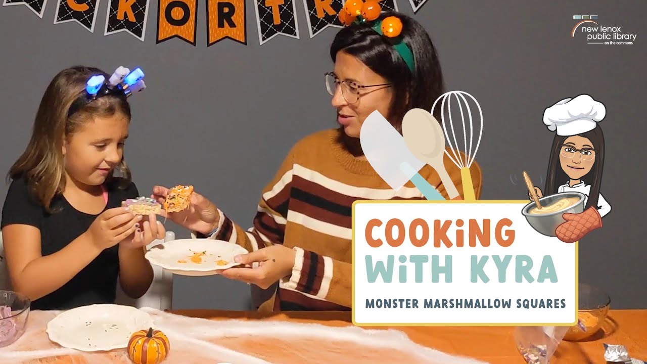 Cooking with Kyra: Monster Marshmallow Squares & A Story — Recipes for Kids, Food Storytime