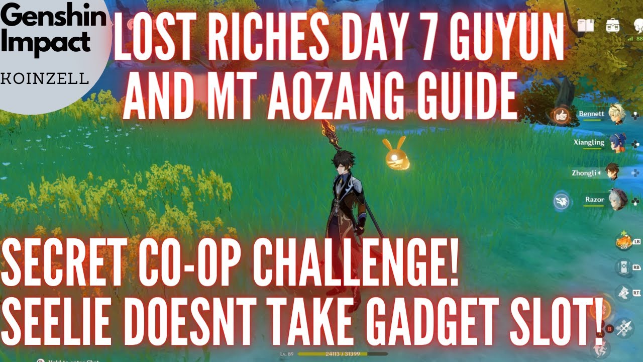 Lost Riches Day 7 Guyun Stone Forest Mt Aozang Guide - Secret Co Op Challenge! Picking Seelie?