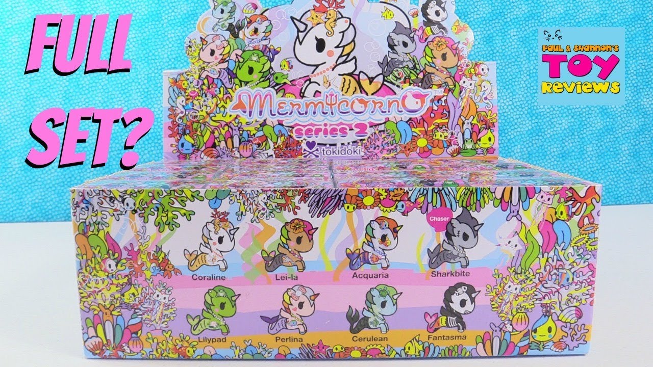 Mermicornos Series 2 Tokidoki Full Box Figure Opening Chase Found Toy Review | PSToyReviews