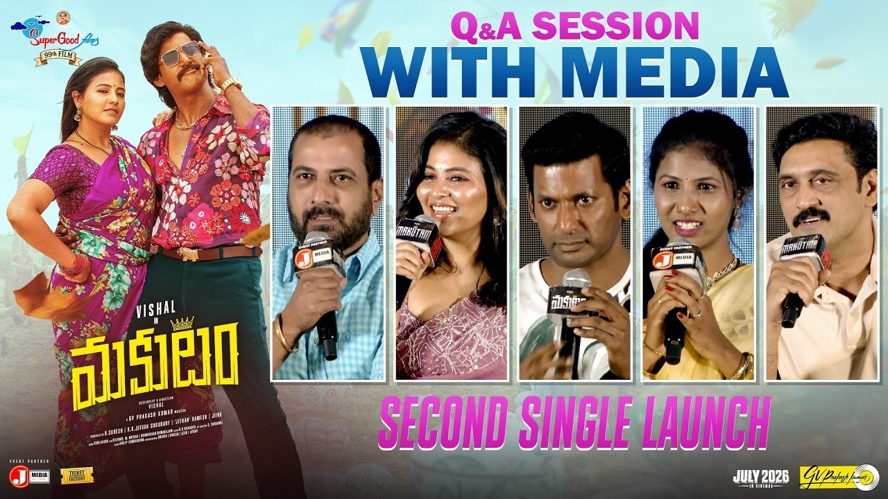 Makutam Second Single Launch Event || Q&A Session with Media || Vishal || Anjali || GV Prakash