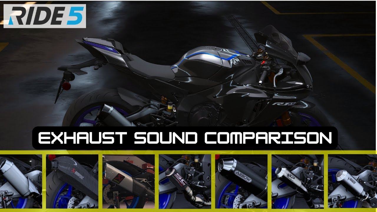 RIDE 5 | Yamaha R1M Exhaust sound comparison [4K 60fps HDR]