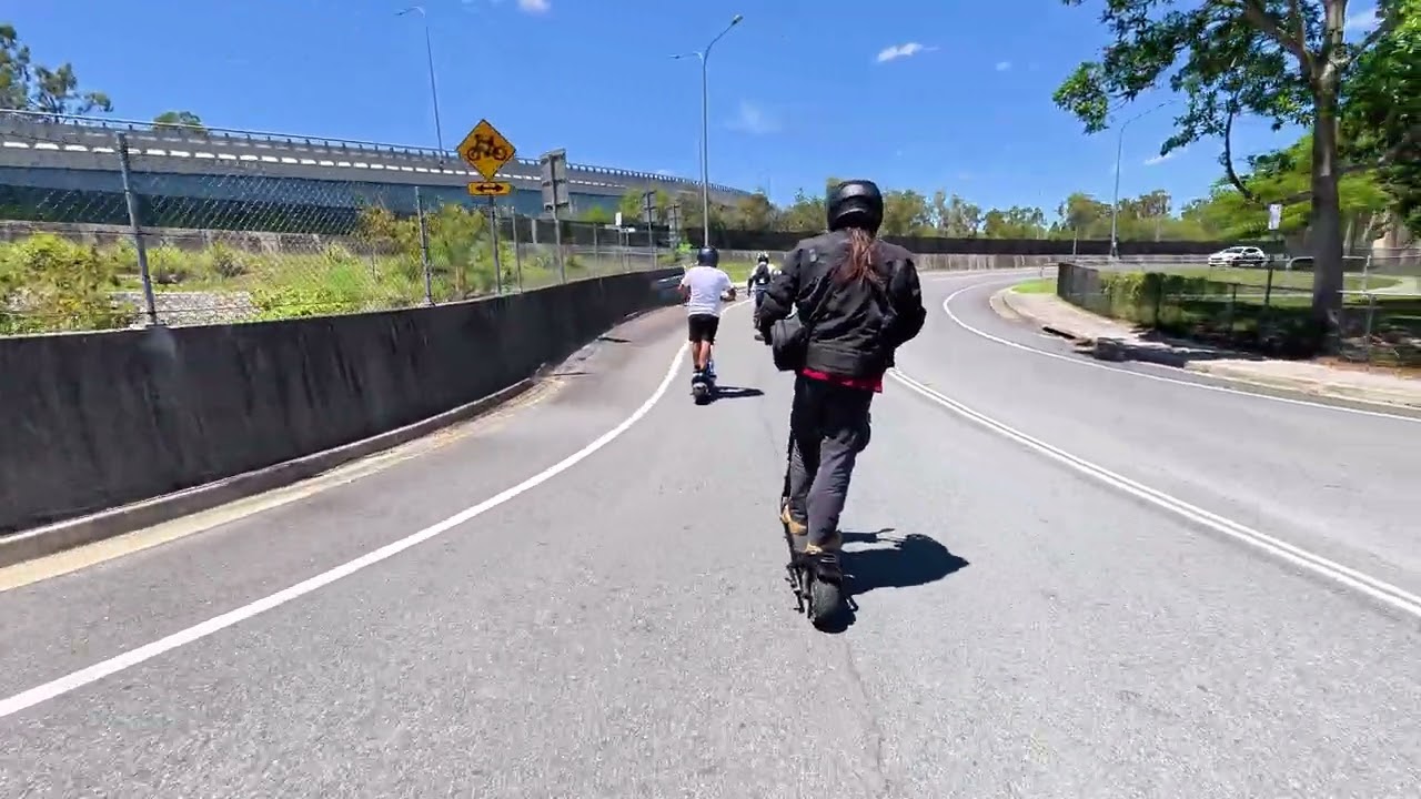 Brisbane Riverside and City 90kms #escooter #brisbane #brisbaneriver #bikeways #fun #scooterlife