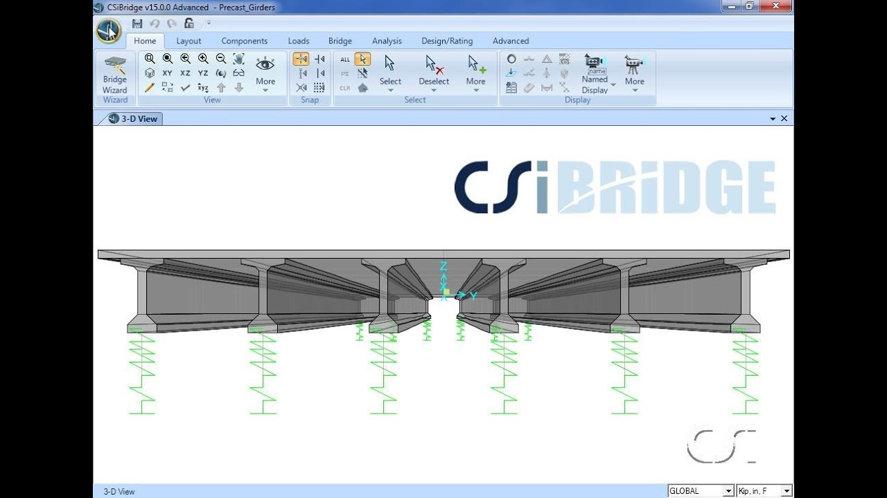 CSiBridge - 04 Design of Precast Concrete Composite Girder Bridges: Watch & Learn