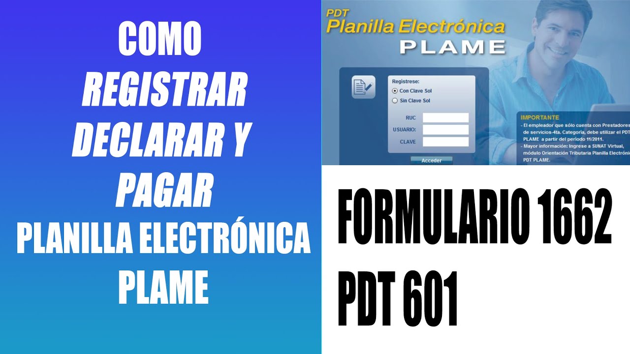 REGISTRO DECLARACION Y PAGO DEL PLAME - PLANILLA ELECTRONICA 👨‍👩‍👧‍👦 SUNAT 2020 | NUEVA PLATAFORMA