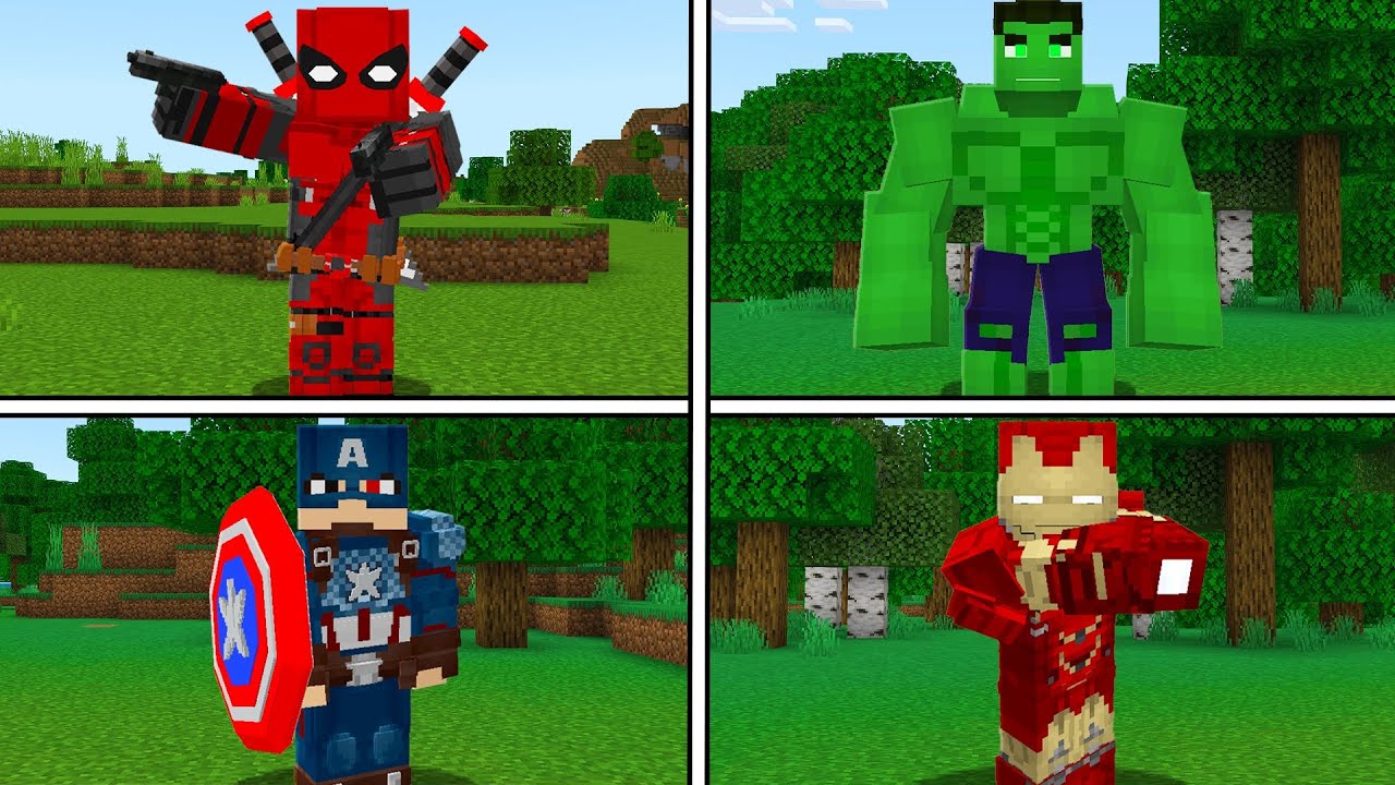 MELHOR ADDON HEROIS MARVEL PARA MINECRAFT!