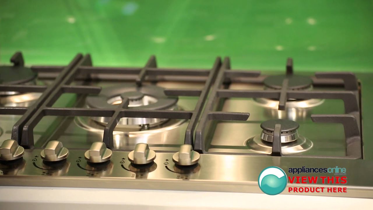 Overview of the Omega OG72XA gas cooktop with ultra-rapid wok burner - Appliances Online