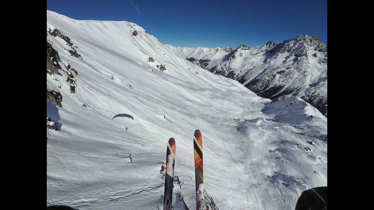 Arolla Collon Haudère hiver vol et ski