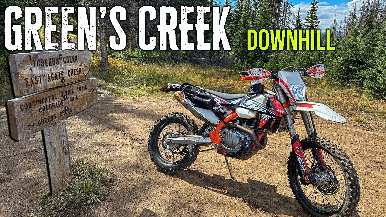Green's Creek Downhill from Monarch Crest on a KTM 450-  A Beautifully GNARLY Colorado Descent!