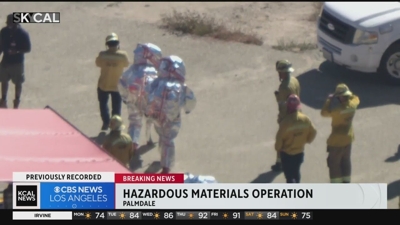Hazmat situation involving big rig assessed in Palmdale