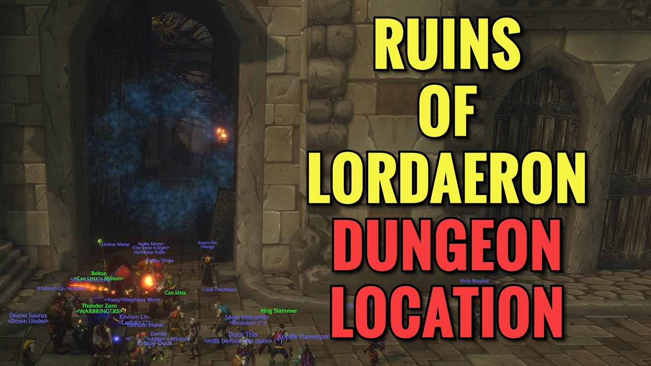 Ruins Of Lordaeron Dungeon Entrance Location (WoW Forever)