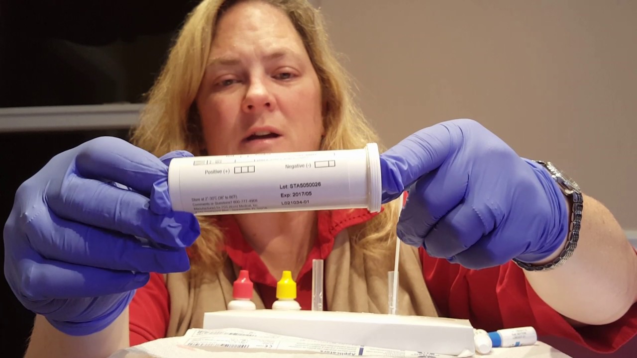 Strep test video