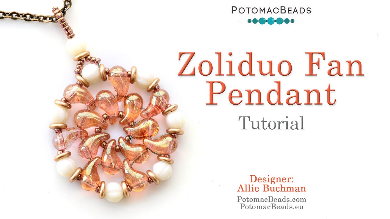 ZoliDuo Fan Pendant- DIY Jewelry Making Tutorial by PotomacBeads