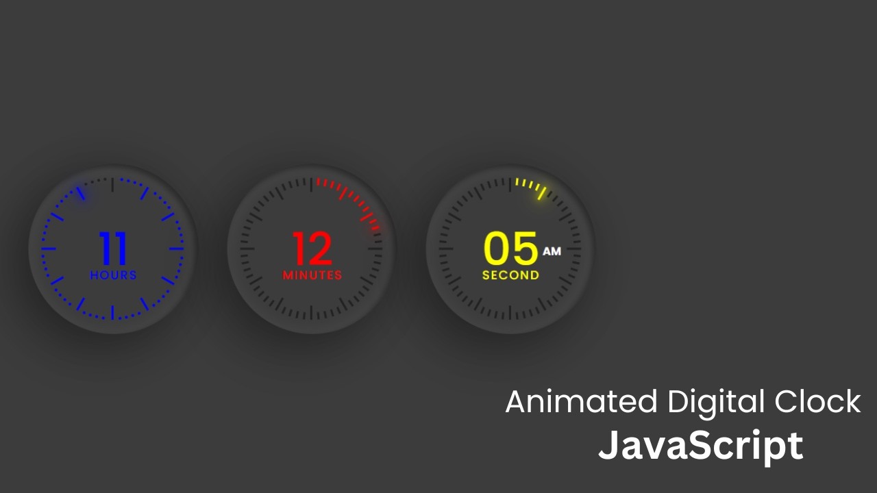 Create an Animated Working Digital Clock using HTML CSS and JavaScript ❤️ @mrcodebox33