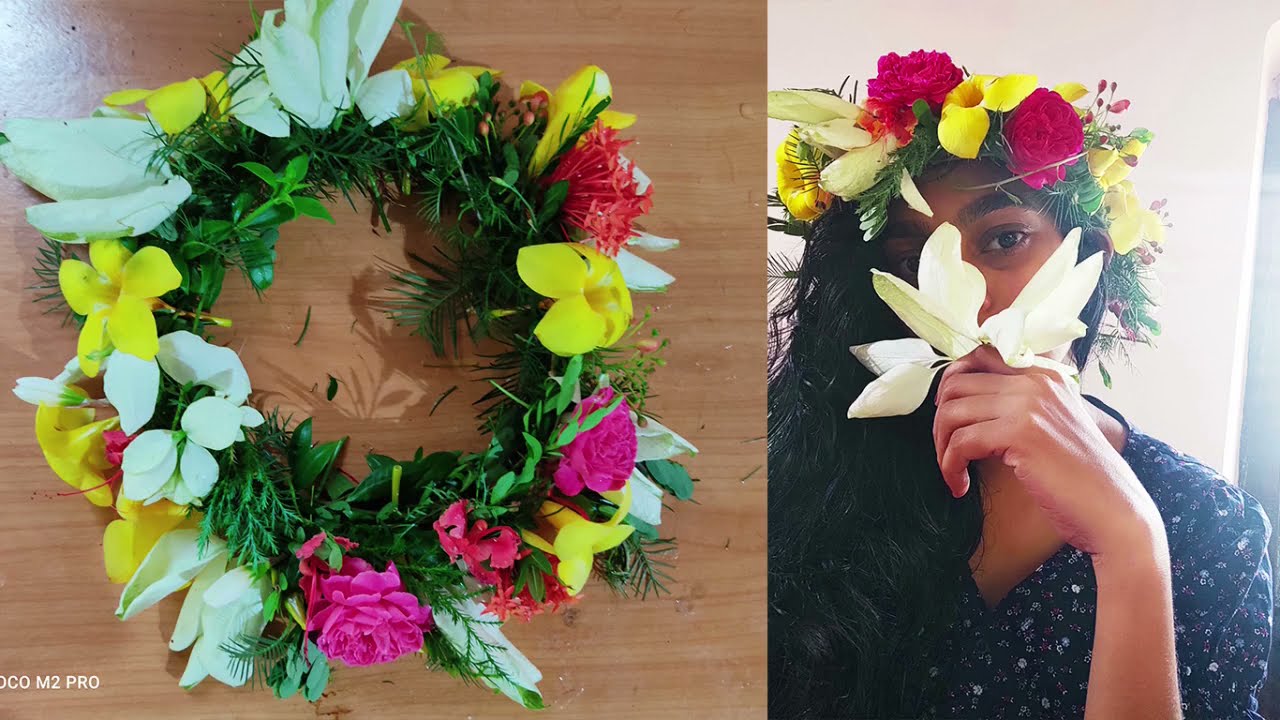 super easy real flower tiara making tutorial l Flower Crown Tutorial | Fresh flower Tiara Tutorial