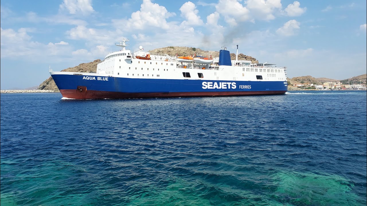 AQUA BLUE: Arrival At The Port Of Limnos & Departure From The Port Of Limnos