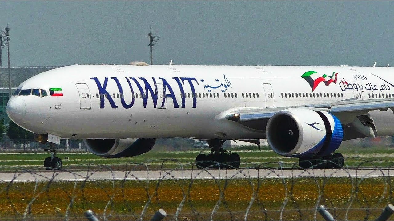 [FullHD] Kuwait Airways B773 (9K-AOF) Landing+Taxi at Munich Airport!