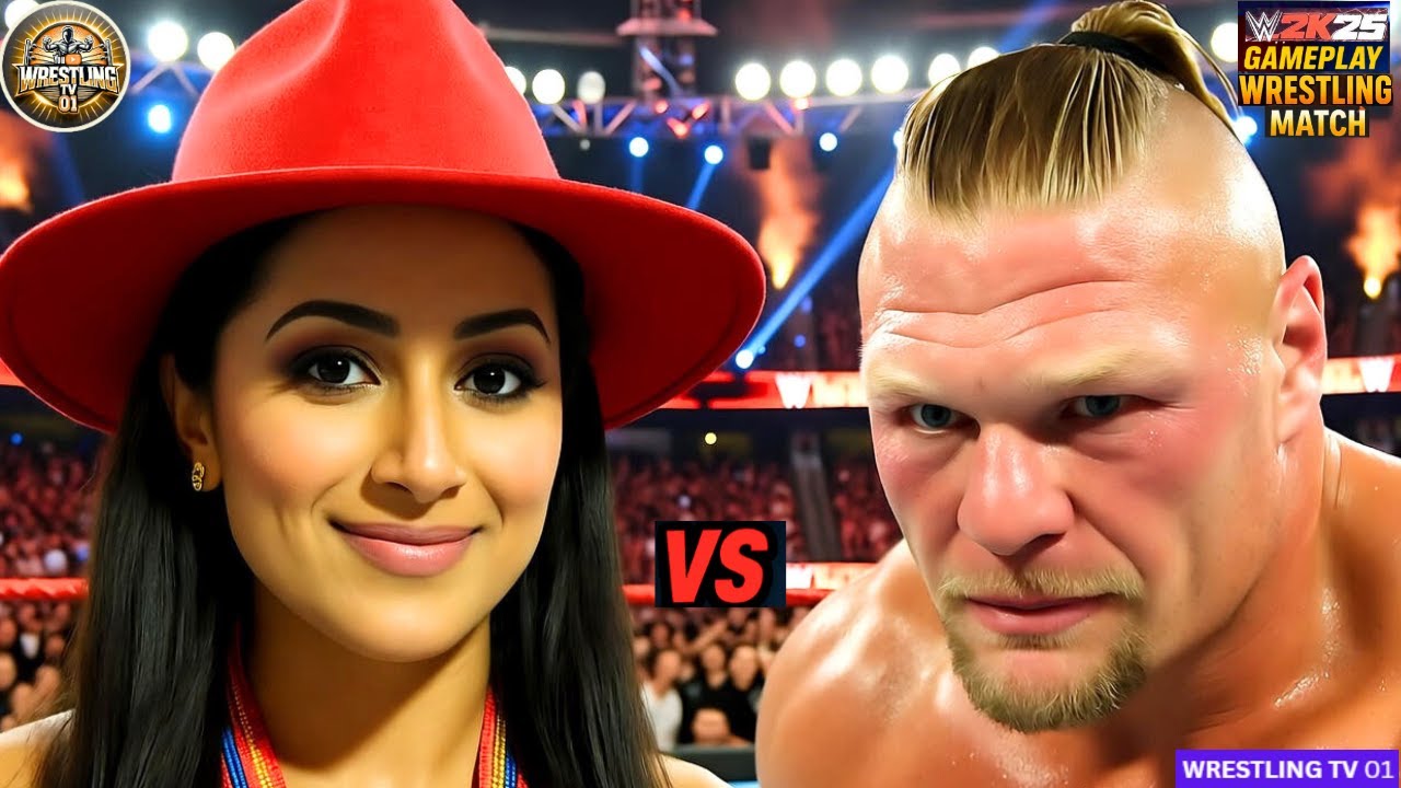 🔥WWE 2K25 – Индийская дива Сонали 🇮🇳 против Брока Леснара 💪 Геймплей межгендерного рестлинга 🎮 17...