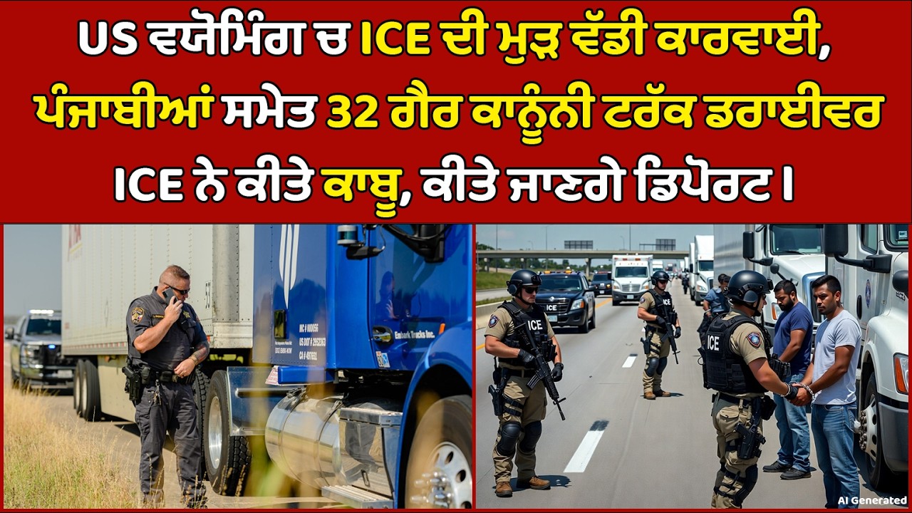 🔵ICE arrested 32 illegal Truck drivers in US Wyoming | Canada Punjabi News #PMANews