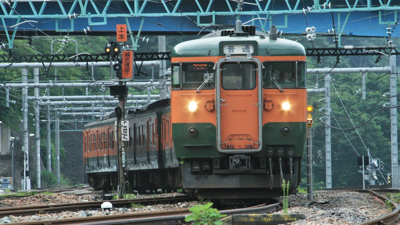 JR115系T1036+T1043編成 726M 普通 高崎行き JR上越線 水上駅 留置線出庫～出発まで