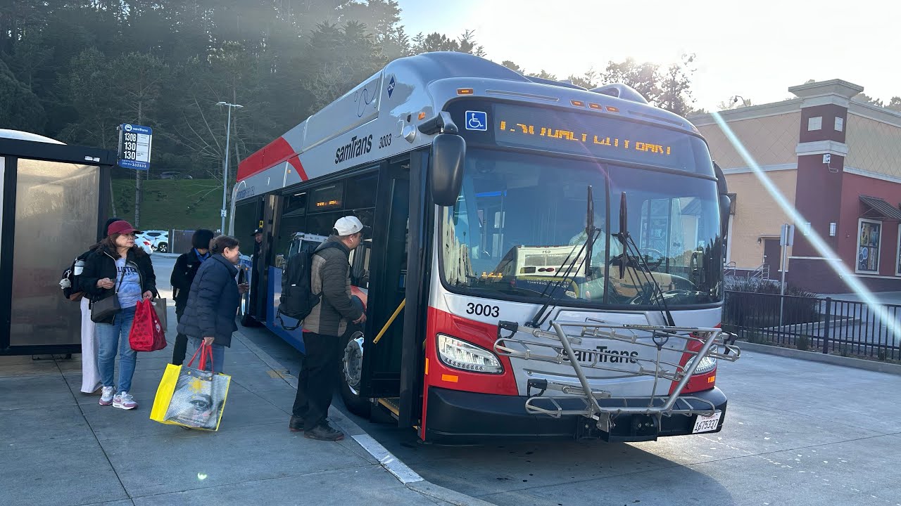 SamTrans #3003 on Route 130 to (Colma Bart) From (Serramonte Mall)