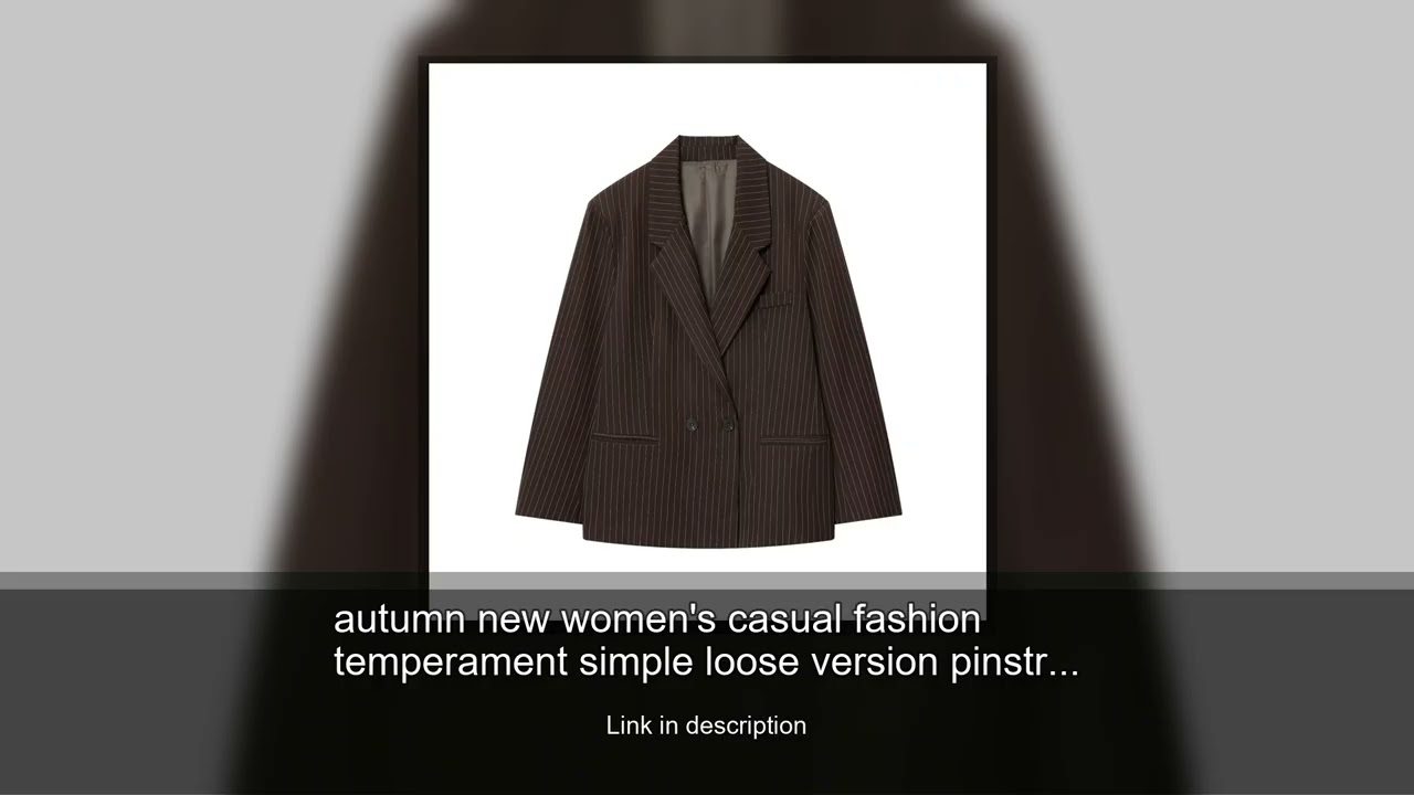 autumn new women's casual fashion temperament simple loose version pinstripe long-sleeved suit