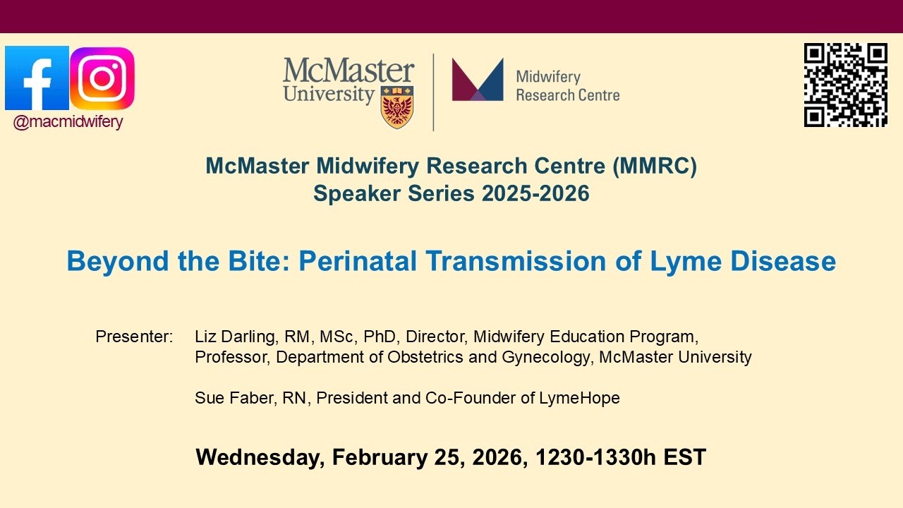 MMRC Speaker Series 2026 - Sue Faber & Liz Darling - Perinatal Lyme Transmission - Feb.25, 2026