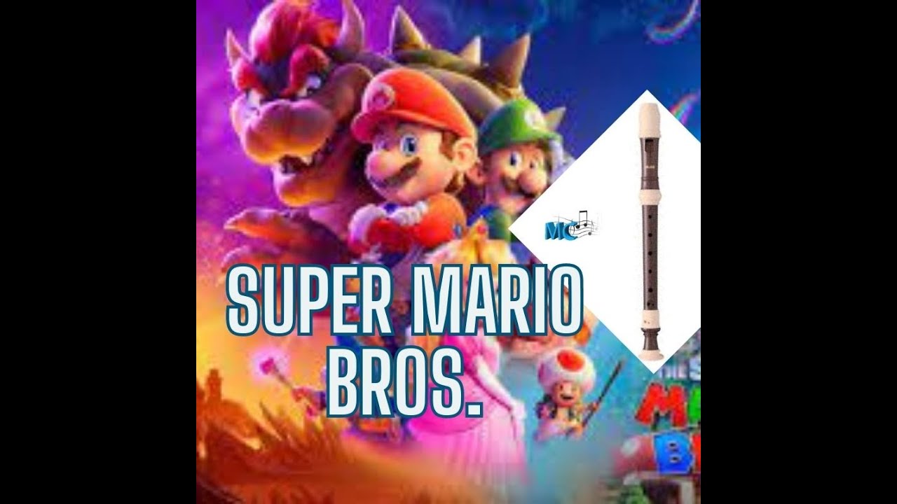 MARIO BROS FLAUTA, TUTORIAL CON NOTAS, EASY FLUTE RECORDER