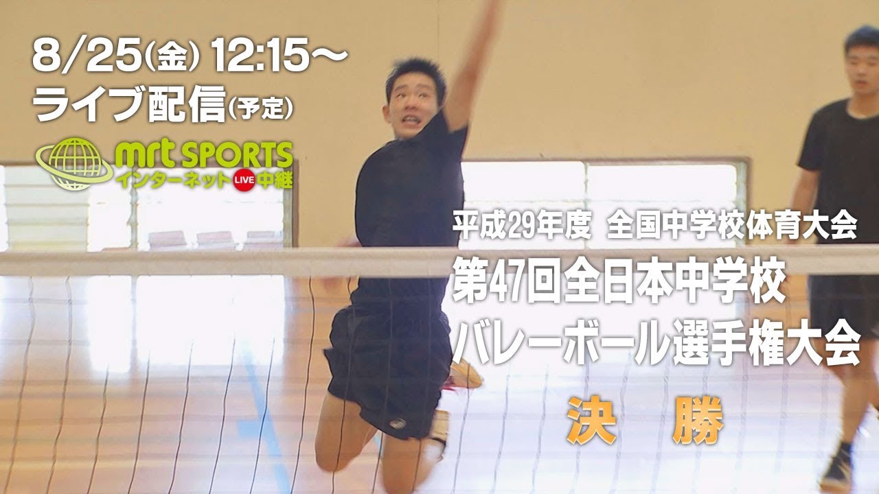 全国中学校体育大会　バレーボール　決勝