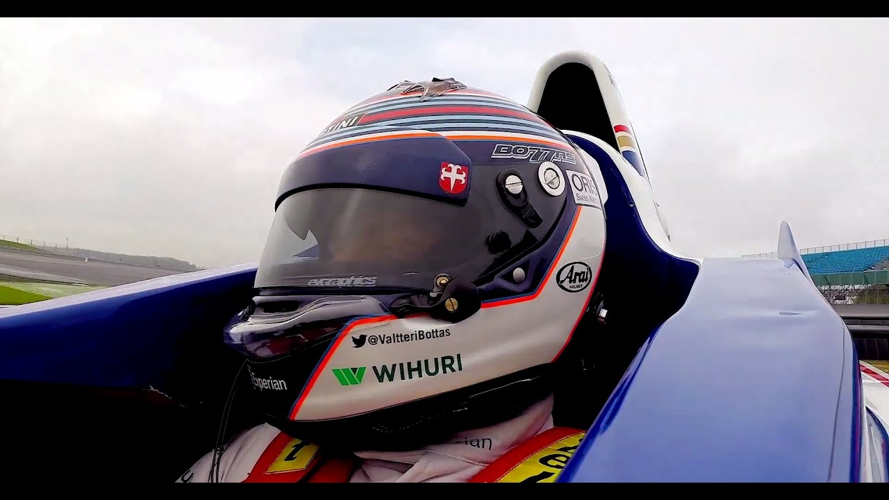 Williams FW18 on track at Silverstone with Valtteri Bottas