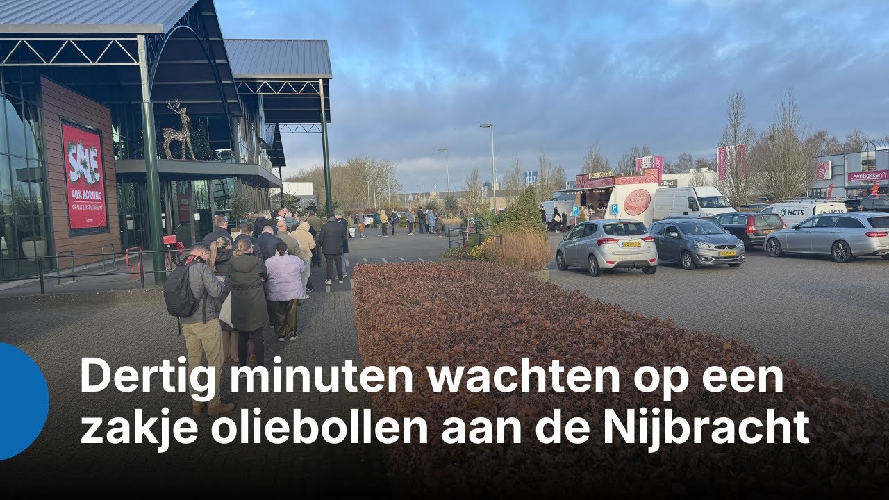 Dertig minuten wachten op een zakje oliebollen aan de Nijbracht Emmen