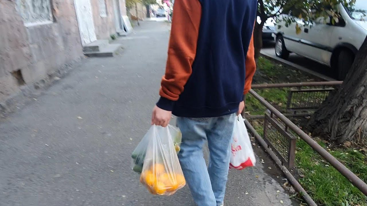 Last days in Armenia Shopping in a grocery store