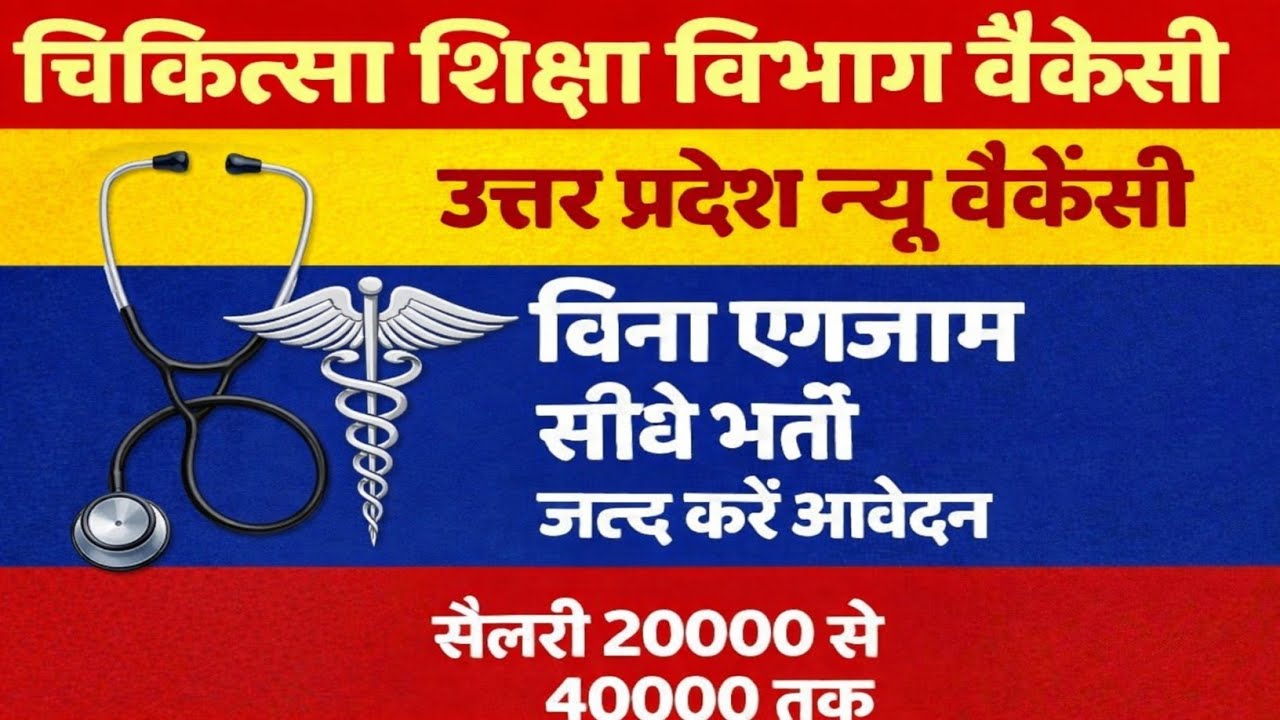 Chikitsa Shiksha Vibhag Bharti | outsourcing job vacancy 2026 | All district Bharti 