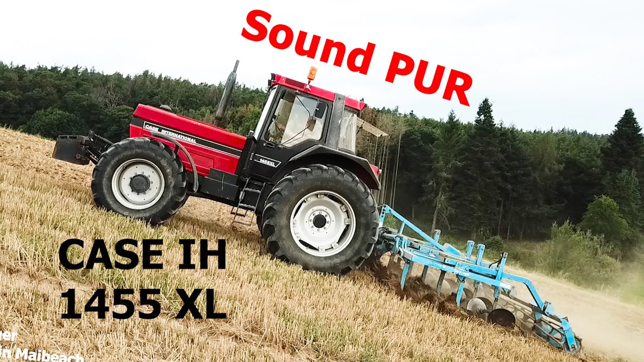 CASE IH 1455 XL - Turbo Sound Special - Stoppelsturz in der Gerste  mit 3,8m Lemken Smaragd