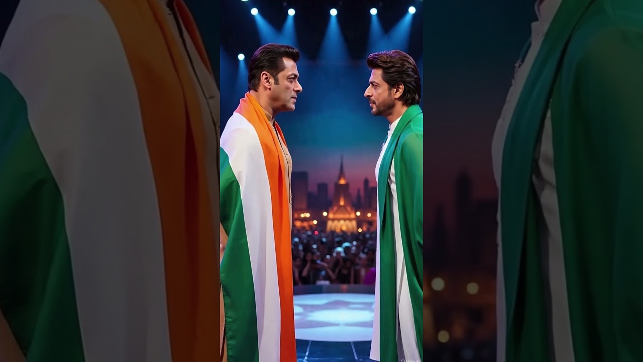 Salman khan & Shahrukh Khan Competition Flag #independenceday #ai #youtubeshorts #viralvideo