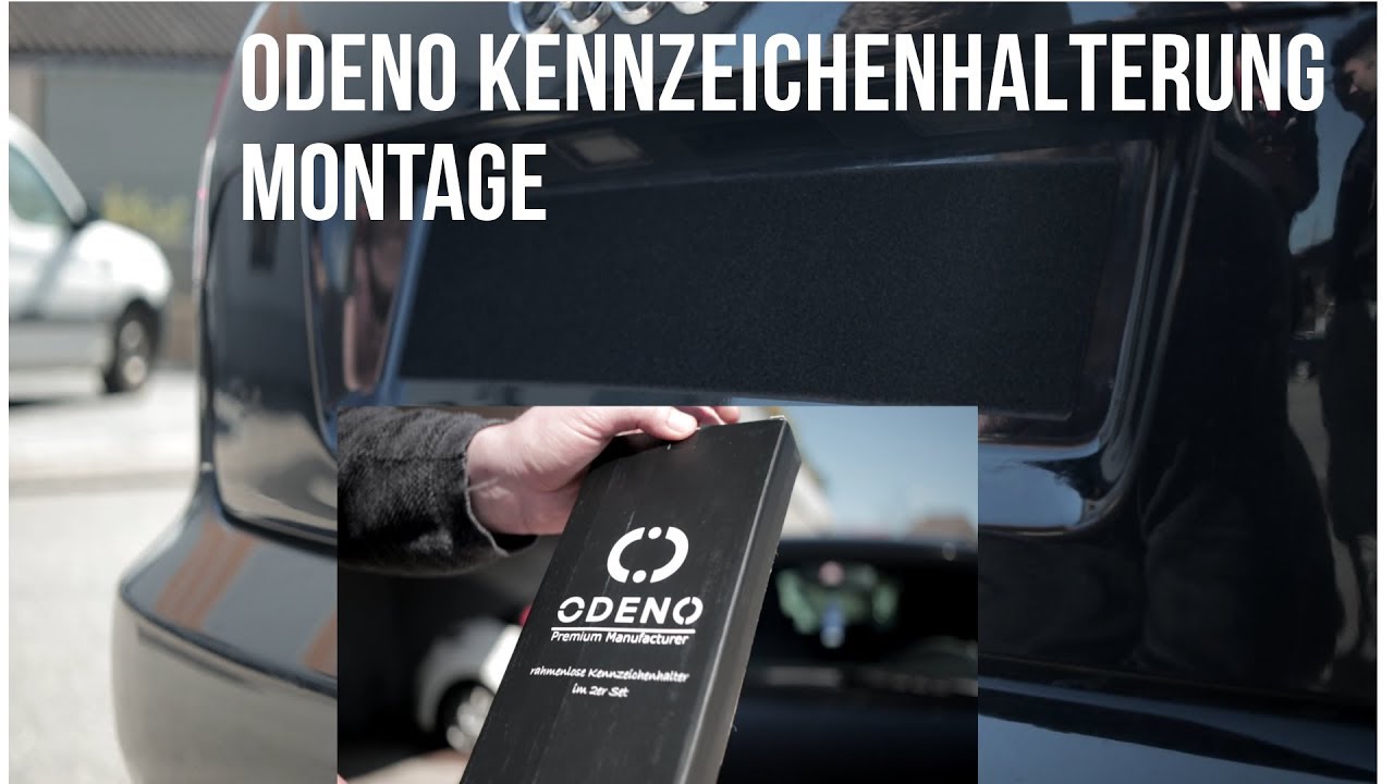 ODENO Kennzeichenhalter Klebekennzeichen rahmenlos Klettband selbstklebend | Montage | DerEchteNex