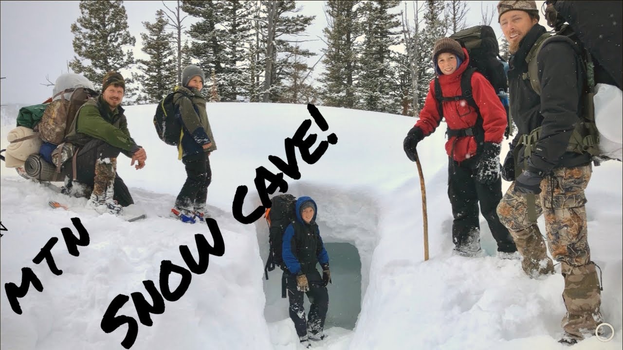Snow Cave in the Montana Cabinet Mountain Wilderness !