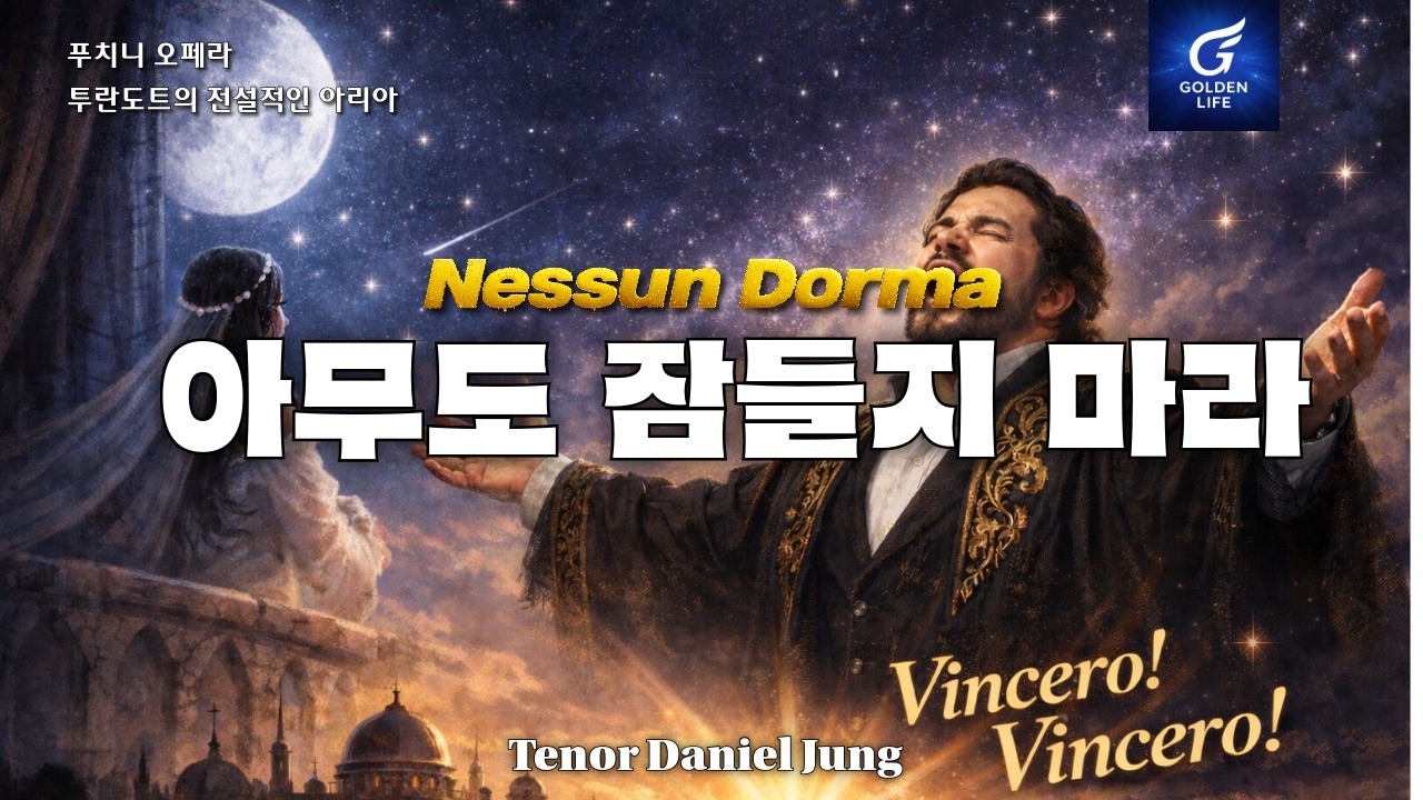 [명곡감상]아무도 잠들지 마라-(Nessun Dorma)  – 푸치니 오페라 투란도트의 전설적인 아리아 I 테너 Daniel JUng I Golden LifeI |원 포함 2곡