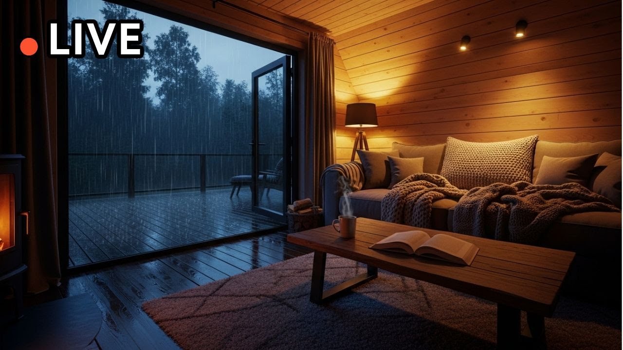 LIVE 🌧️ Cozy Rain Night for Deep Sleep |Relaxing Sleep Ambience|RainSounds|NoMusic|rainsounds