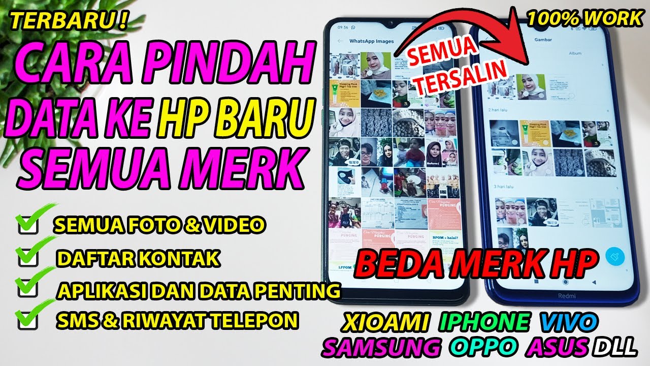 Cara Memindahkan Semua Kontak Data File Foto Video Aplikasi HP Lama ke HP Baru Beda Merk 100% Work