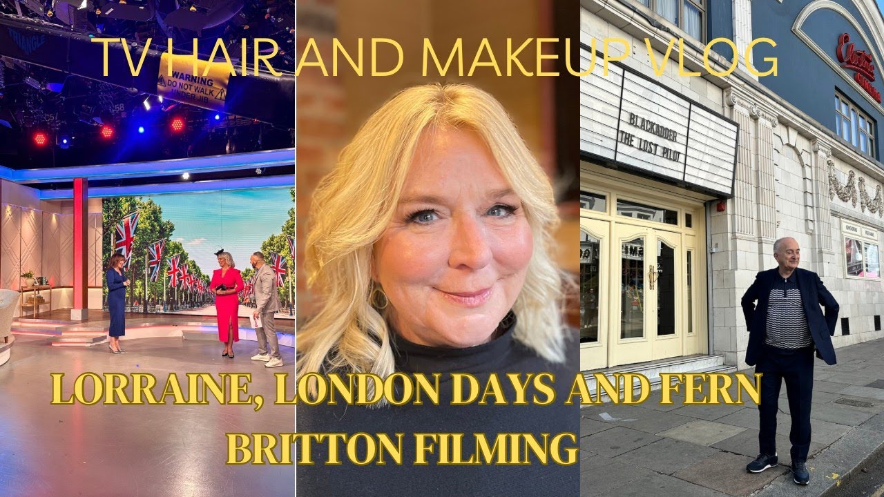 Filming with Fern Britton, a Blackadder documentary and a Lorraine makeover! TV hair & makeup vlog.